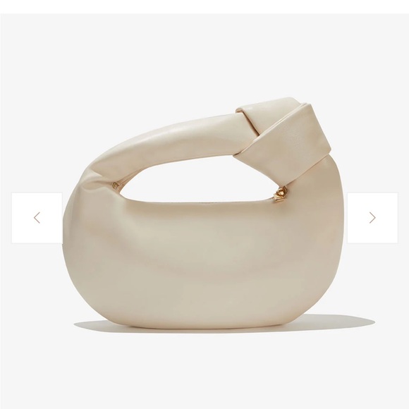 Anthropologie Handbags - Melie Bianco Cream Hobo Bag with Ruched Design